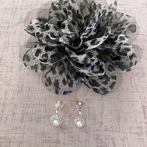 Beautiful Faux Pearl and Crystal Designed Clip On Earrings